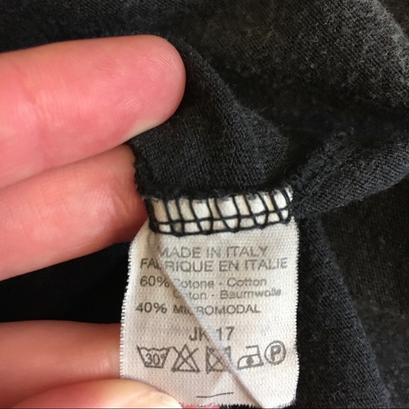 Brandy melville faded skull gray stone wash ITALY MODAL COTTON super soft shirt - Picture 8 of 8